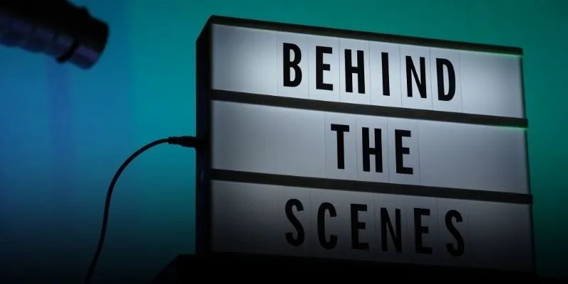 Backstage frames make illusion visible