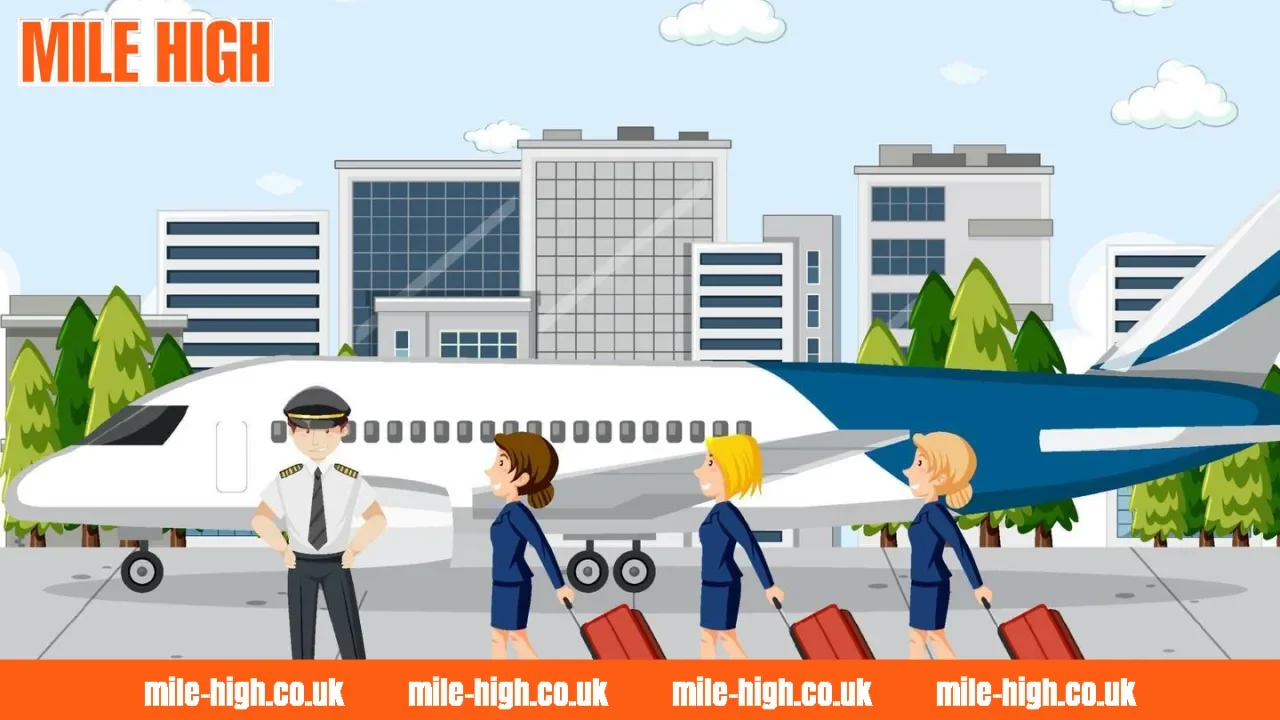 Airport scenes highlighting the role of crew members in modern air travel